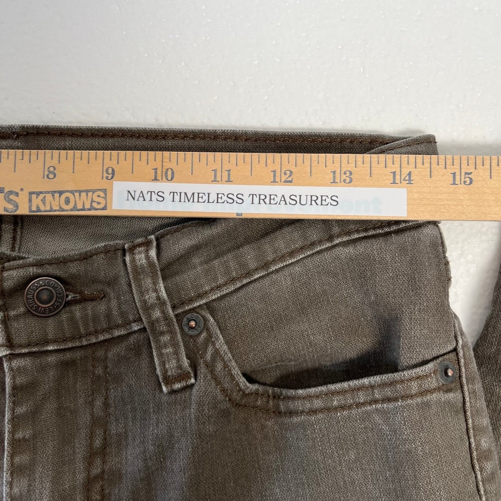 Levi's 511 Slim Fit Stretch Jeans Mens Fits 29x27 Olive Khaki Brown Cowboy - Picture 5 of 10